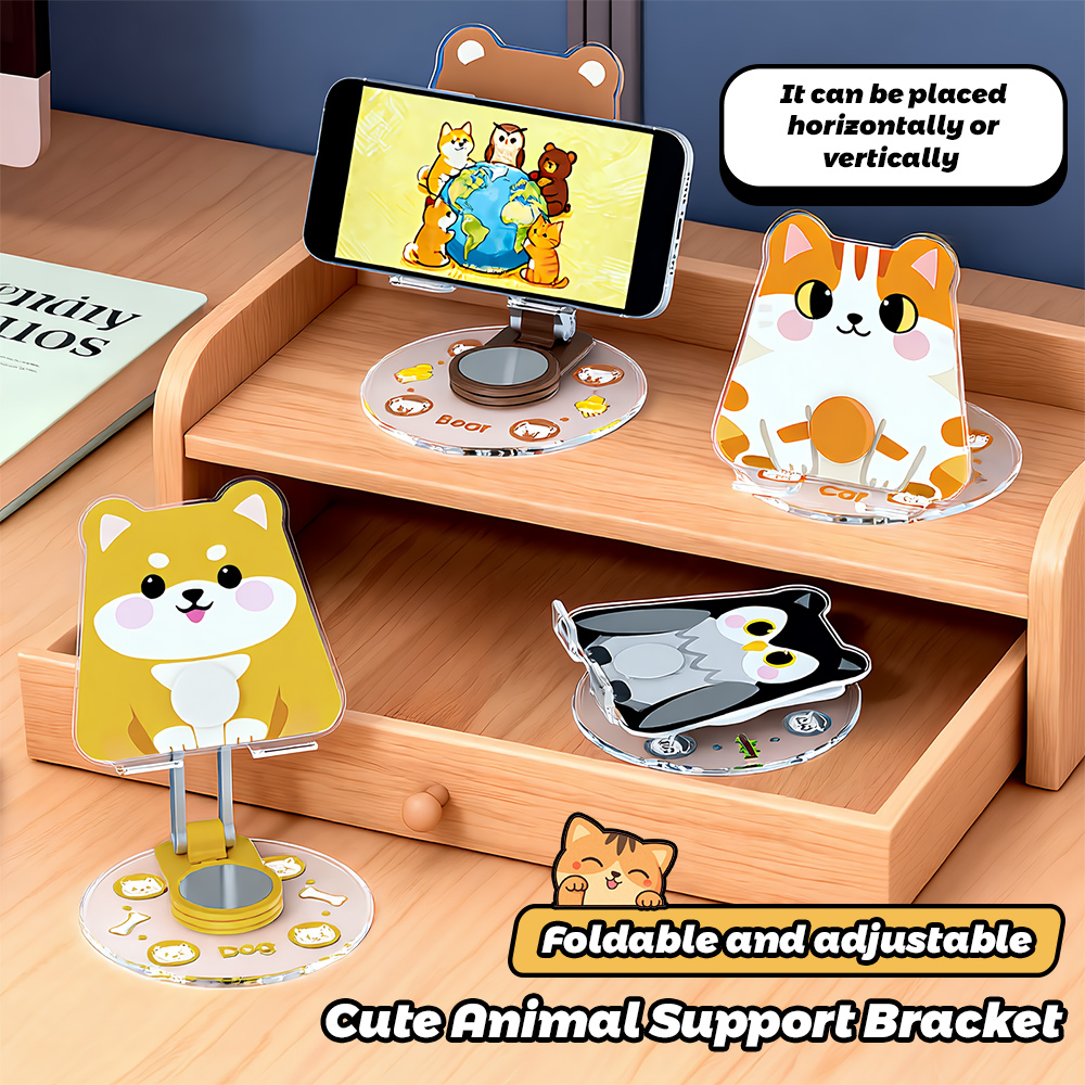 Home Office Contact - Cute Animal Phone Stand 360 Rotatable