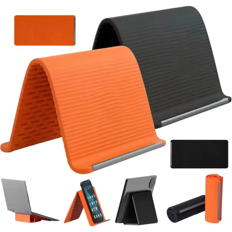 Home Office Setup - Flexible Foldable Silicone Phone Holder Portable