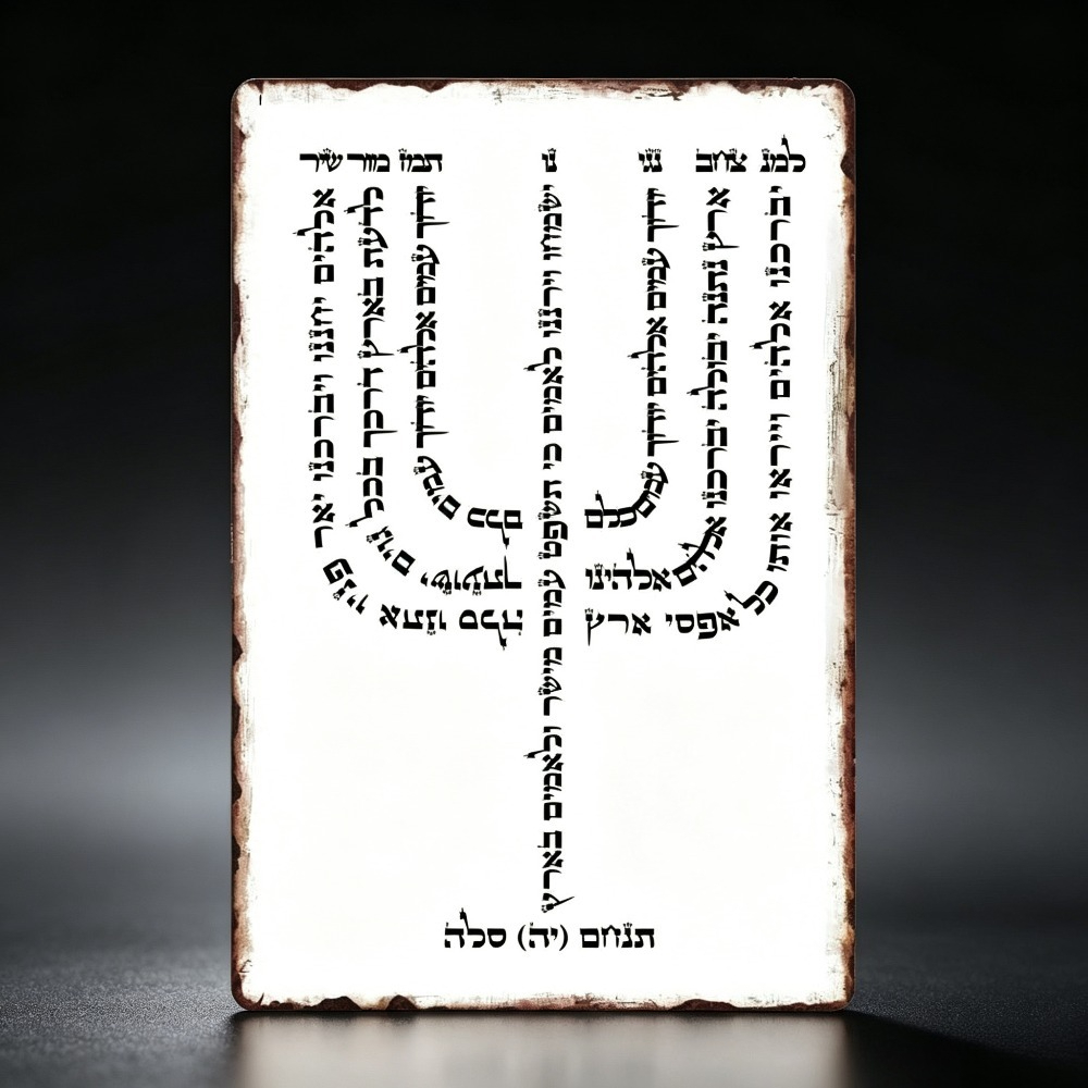 Home Office Room - CIFBUY Vintage Hebrew YHVH Aluminum Wall