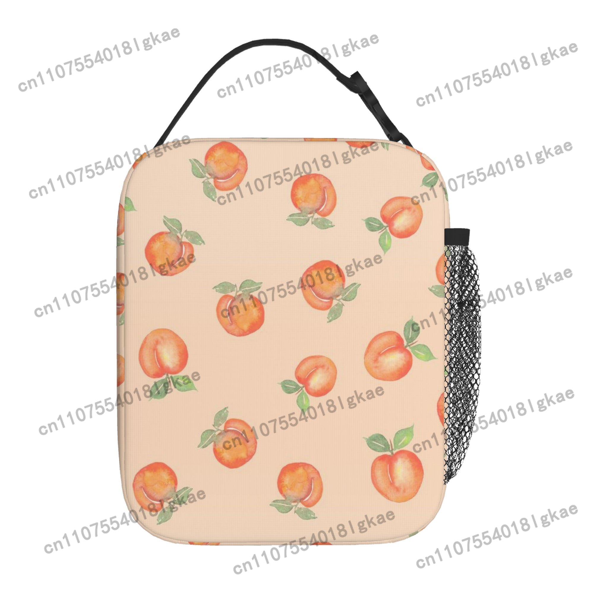 Home Office Contact - 1pc Peach Pattern Insulated Thermal Bag