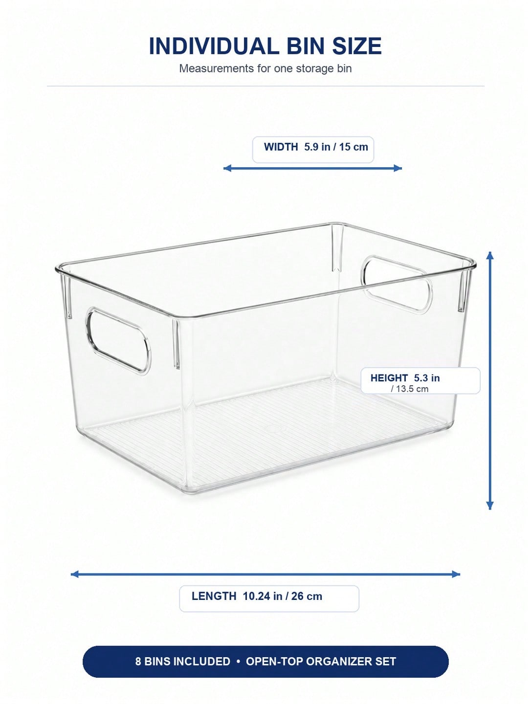 8-Pack Clear Storage Bins with - Home Office Setup recension och pris
