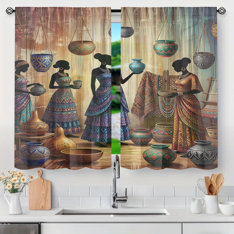 Bohemian Ethnic Market Curtain - Home Office Marketing recension och pris