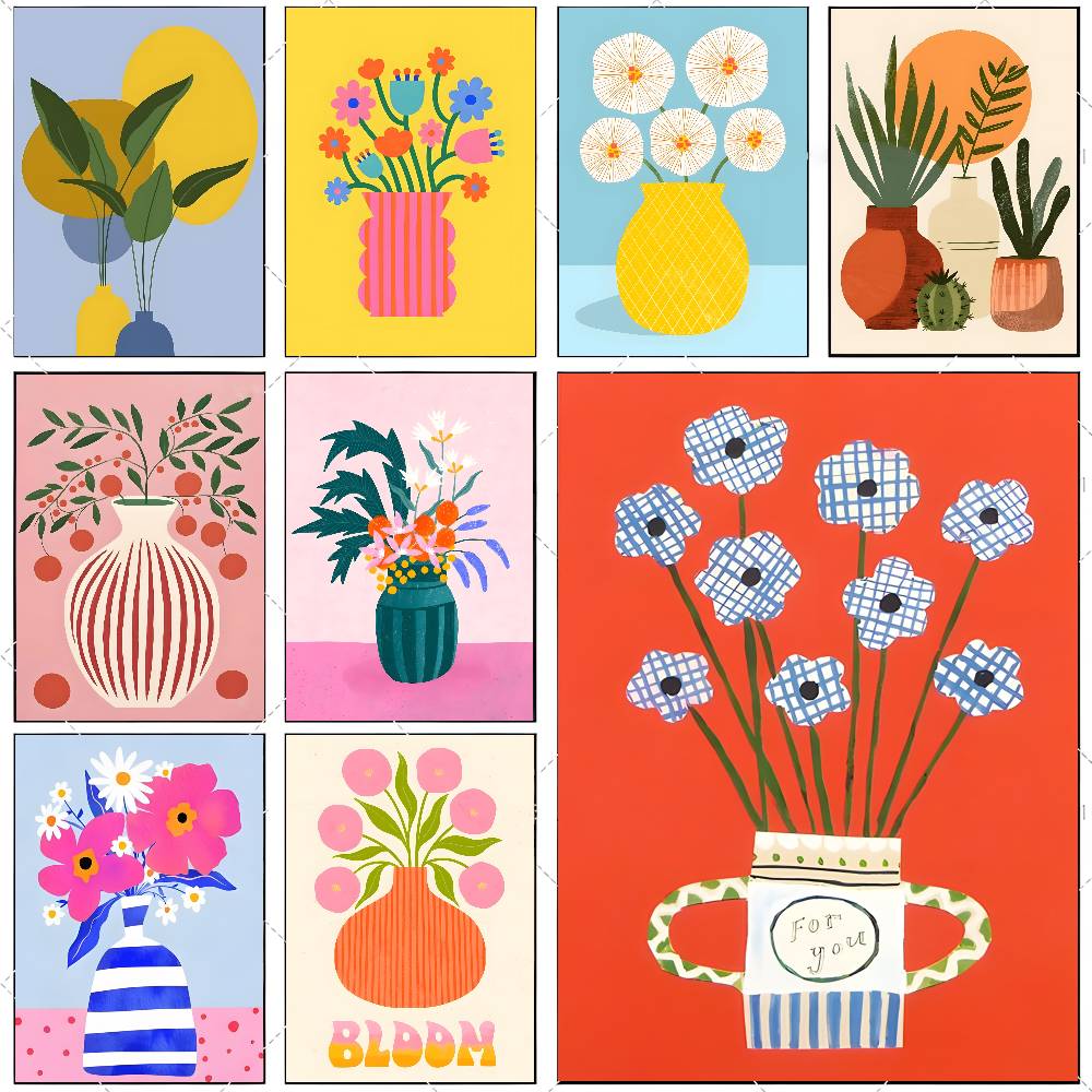 Modern Flower Market Vase Flor - Home Office Marketing recension och pris