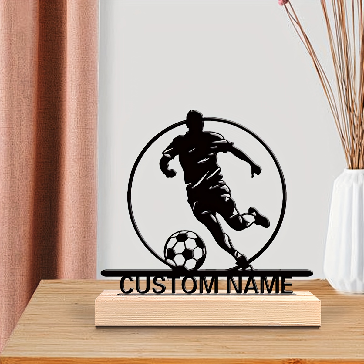 Custom Soccer Player Metal Sta - Home Office Setup recension och pris