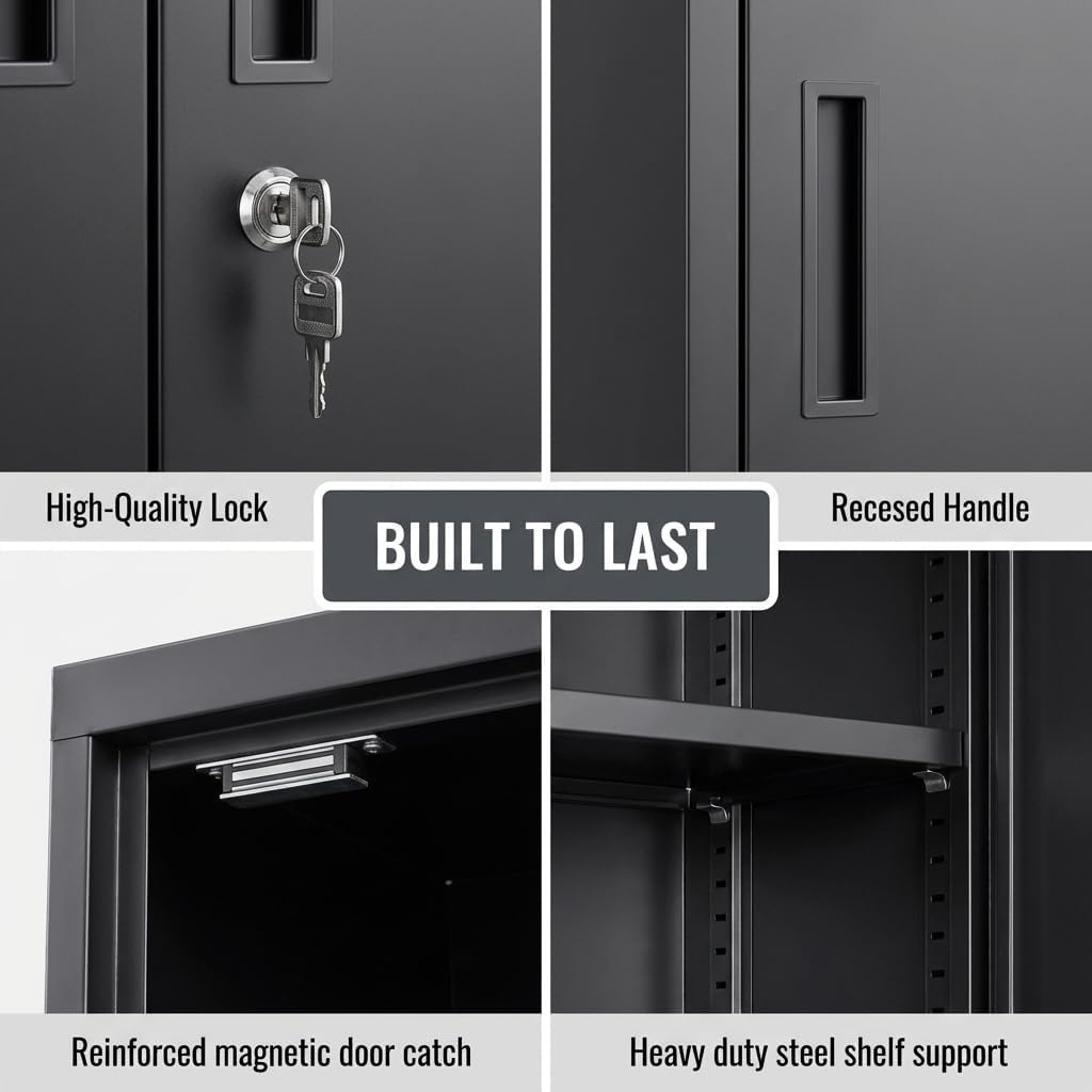 Tall Metal Storage Cabinet Wit - Home Office Kitchen recension och pris