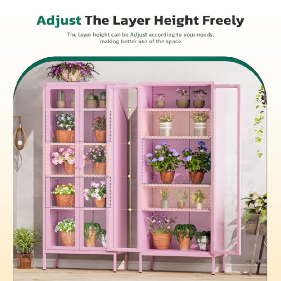 5-Tier Glass Display Cabinet f - Home Office Room recension och pris