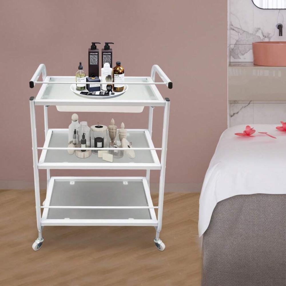 White Rolling Utility Cart wit - Home Office Kitchen recension och pris